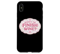 Where's The Finish Wine Lover Runner Course Joke Citation Coque pour iPhone XS Max