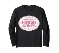 Where's The Finish Wine Lover Runner Course Joke Citation Manche Longue