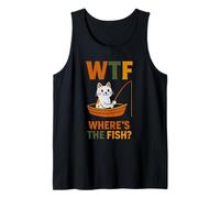 Where's The Fish - Funny Pun Cat Lover Débardeur