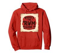 Where's The Rum Gone : Tropical Beach Party Sweat à Capuche, Unisexe pour Adultes, Rouge, L