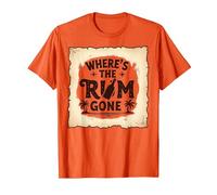Where's The Rum Gone : Tropical Beach Party T-Shirt, Homme, Orange, 3XL