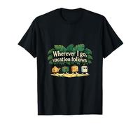 Wherever I Go Vacation Suit Un Graphique de Voyage Tropical T-Shirt