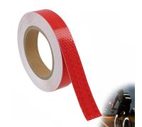 Wheshoay 1 Pièce Bande Réfléchissante Rouge, Ruban Autocollant Étanche, Ruban de Sécurité 23m X 2.5cm, pour Une Utilisation Sur Voitures, Remorques, Vélos pour Améliorer La Visibilité Et La Sécurité