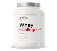 WHEY + COLLAGÈNE HT | Protéine Native | Peptides de Collagène Hydrolysé 2000 Da | Riche en BCAA | Construction de la masse musculaire | Entretien des Articulations | Saveur Chocolat | 750g | Eiyolab