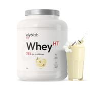 WHEY HT | Jusqu’à 78% de Protéines | Riche en BCAA & Glutamine | Construction Musculaire Rapide | Faible en Calories & Sucres | Digestion Facile | Texture Onctueuse Goût Vanille | 2kg | Eiyolab