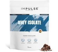 Whey Isolate Chocolat 750g - 25g Protéines/BCAA - Digestion Facile - Faible Sucres - Impulse Nutrition