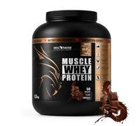 WHEY MUSCLE PROTEIN - Protéine de Lactosérum Concentrée - 22g de Protéines par Portion - BCAA et Acides Aminés Essentiels - Sans Acésulfame K - 1,5kg - Saveur Chocolat - Eric Favre