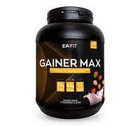 Whey - Prise De Masse Musculaire - Gainer Max - EAFIT - Fraise - 1,1 Kg | Whey Protein, Prise De Poids Et De Masse Rapide, Source De Glucides, Vitamines, Protéines Musculation, Certifié Anti Dopage