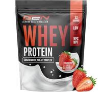 Whey Protein Complex - 1000 g (Lait à la fraise) - Avec part d’isolat - Protéine instantanée avec BCAA & EAA - German Elite Nutrition