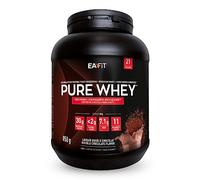 WHEY PROTEIN - Double Chocolat - EAFIT - Marque Française N°1 en Nutrition Sportive - 30g de Proteine Whey - BCAA - Shaker Proteine - Pre Workout, Musculation - Protéines Whey - 850 g