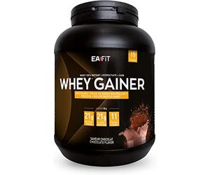 Whey Protein - Eafit - Prise De Masse - Gainer - Chocolat - 750g | Whey, Prise De Masse Musculaire Et Prise De Poids, 22g Proteine Whey, 22g De Glucides Par Shaker, 11 Vitamines