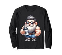 Whey Protein Gnome Dad Funny Bodybuilder Graphic For Coach Manche Longue