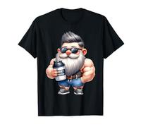 Whey Protein Gnome Dad Funny Bodybuilder Graphic For Coach T-Shirt