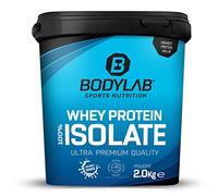 Whey Protein Isolate Pistache 2kg Bodylab24, poudre de protéines à base d'isolat de whey, peut favoriser la construction musculaire, sans aspartame