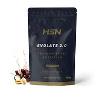 Whey Protein Isolate (WPI) de HSN - Isolat de Protéine de Sérum Evolate 2.0 - Avec Digezyme, Riche en BCAAs et Glutamine, Convient aux Végétariens, Saveur Chocolat et Cacahuète, 500g