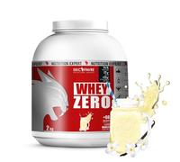 WHEY ZERO +74% de Protéine Whey Concentrée, Faible en Sucre, Construction/Récupération Musculaire - 2kg - Saveur Vanille - Eric Favre