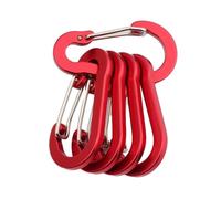 WHFCBJBW Lot de 5 mousquetons robustes pour la gym, le camping, la randonnée, l'extérieur, petits mousquetons pour harnais de laisse
