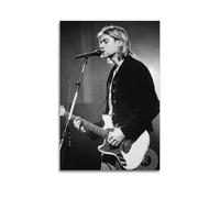 WHFDC Kurt Cobain- Poster portrait de célébrités hip-hop classique chanteurs acteurs célèbres athlètes sur toile décoration 30 x 45 cm sans cadre style 21