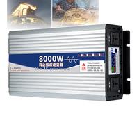 WhFKLca Convertisseur Pur Sinus, DC 12 V 24 V 48 V 60 V 72 V vers AC 220 V 6000 W 8000 W 12 000 W pour Voiture Solaire, pour Camping, Camping-Car, Panne De Courant Soudaine,8000W-24V