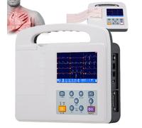 WhFKLca électrocardiographe Portable, Moniteur ECG Numérique Couleur LCD 3 Canaux à 12 Dérivations, Moniteur Patient avec Papier d'impression, pour Soins Intensifs Et Usage à Domicile
