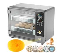 WhFKLca Incubateur Automatique De 24 œUfs, Couveuse à Rotation EntièRement Automatique, Ferme d'oiseaux, Cailles, Poulet, Volaille, Outil D'Incubation, ContrôLe De La TempéRature + éCran Tactile