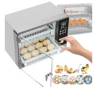 WhFKLca Incubateur De 24 œUfs, Retournement Automatique des œUfs + Ajout Automatique d'eau + ContrôLe De La TempéRature/Humidité, pour éQuipement D'Incubation De Poulet, d'oie, D'Oiseau Et De Caille