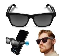 WhFKLca Lunettes Bluetooth intelligentes, Conversation IA, Traduction en Temps réel, Audio Bluetooth, Assistant Vocal de réveil, Lunettes de Traduction IA, pour Voyages, Affaires et études,A
