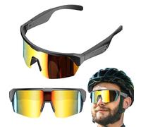 WhFKLca Lunettes connectées 2 en 1 pour Le Sport en Plein air, pour Hommes et Femmes, Tendance, Cyclisme, Bluetooth, Musique, appels HD, écouteurs, Verres polarisés UV400, Commande Tactile,A