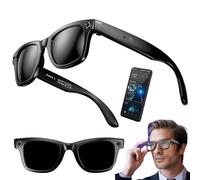 WhFKLca Lunettes intelligentes IA avec caméra, pour Passer des appels, recevoir des appels,Enregistrement, Reconnaissance Photo, traducteur Bluetooth, pour Les Voyages, Les réunions et Les Affaires,A