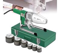 WhFKLca Machine à souder des Tub 2000 W avec 6 têtes de Moulage (20 à 63 mm), Soudeuse Plastique, Affichage numérique, pour Tubes en Plastique PPR, PE, PP, réglable de 0 à 320 °C.
