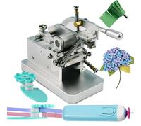 WhFKLca Machine De Découpe De Franges, Outils De Quilling à Rouleaux Et Stylo De Quilling, Kit De Quilling, Largeur RéGlable De 0,3 à 4 Mm, CréAtion De Fleurs en Papier 3D ColoréEs Et Faites Main
