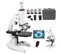WhFKLca Microscope Biologique HD 30 000 X/50 000 X/70 000 X + Oculaire électronique +Support pour Téléphone +Sac à Main,Kit De Microscope Optique Monoculaire pour étudiants,Adultes,Laboratoire 50000X