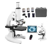WhFKLca Microscope Biologique HD 30 000 X/50 000 X/70 000 X + Oculaire électronique +Support pour Téléphone +Sac à Main,Kit De Microscope Optique Monoculaire pour étudiants,Adultes,Laboratoire 30000X