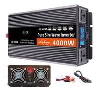 WhFKLca Onduleur à Onde Sinusoïdale Pure 3000 W/4000 W/5000 W/6000 W, Pur Sinus Convertisseur DC 12 V 24 V 48 V 60 V vers AC 220 V, Onduleurs DC à Haute Efficacité, éCran LCD,4000W-48V