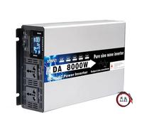 WhFKLca Onduleur à Onde SinusoïDale Pure 8 000 W, 10 000 W, 12 000 W, Convertisseur Pur Sinus DC 12 V, 24 V, 48 V, 60 V, 72 V vers AC 220 V, Onduleur D'énergie Solaire,Protections Multiples,8000W-24V