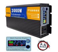 WhFKLca Onduleur à Onde SinusoïDale Pure (CrêTe : 3000 W/4000 W/5000 W/6000 W/8 000 W), Onduleurs DC 12 V 24 V 48 V 60 V vers AC 220 V, Double Ventilateurs + éCran Multifonction,3000W-24V