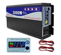 WhFKLca Onduleur à Onde SinusoïDale Pure (Puissance Maximale : 3 000 W 4 000 W), Onduleurs DC 12 V 24 V 48 V 60 V 72 V vers AC 220 V, Taux De Conversion éLevé, Protections Multiples.,3000W-24V