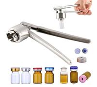 WhFKLca Stainless Steel Manual Vial Crimper,Manual Bottle Cap Crimping Tool, Hand Sealing Machine for Crimping 20Mm Flip Off Caps for Aluminum Plastic/Full Aluminum,FullAluminum