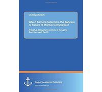 Which Factors Determine The Success Or Failure Of Startup Companies? A Startup Ecosystem Analysis Of Hungary, Germany And The Us