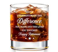 WHIDOBE Cadeau de retraite pour homme, femme - Verre à whisky pour retraite - Cadeaux d'adieu pour patron, gestionnaire, bureau, collègue, au revoir, en sortant, cadeau pour ami, famille