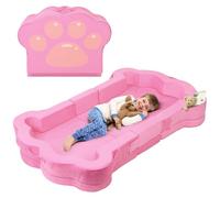 whiffee Lit de Voyage Pliable et Portable pour Tout-Petit avec Housse Lavable pour Enfants, Doux et sûr (Rose)