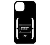 While Alive Code Loop Programmateur Amusant Geek Art Coque pour iPhone 13