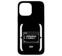 While Alive Code Loop Programmateur Amusant Geek Art Coque pour iPhone 13 Pro Max