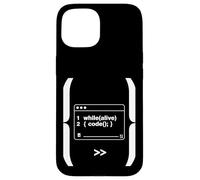 While Alive Code Loop Programmateur Amusant Geek Art Coque pour iPhone 15