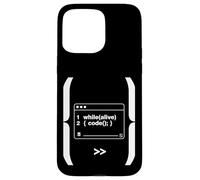 While Alive Code Loop Programmateur Amusant Geek Art Coque pour iPhone 15 Pro Max