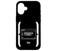 While Alive Code Loop Programmateur Amusant Geek Art Coque pour iPhone 16
