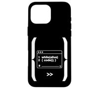While Alive Code Loop Programmateur Amusant Geek Art Coque pour iPhone 16 Pro Max