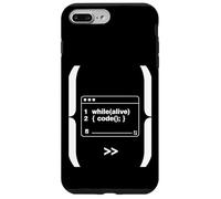 While Alive Code Loop Programmateur Amusant Geek Art Coque pour iPhone 7 Plus/8 Plus