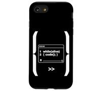 While Alive Code Loop Programmateur Amusant Geek Art Coque pour iPhone SE (2020) / 7/8