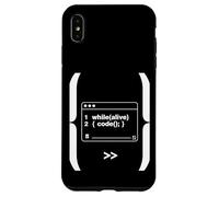 While Alive Code Loop Programmateur Amusant Geek Art Coque pour iPhone XS Max